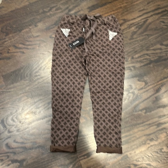 Venti6 Pants - *JUST LISTED*NWT Venti6 soft brown with black print super stretchy jogger pants